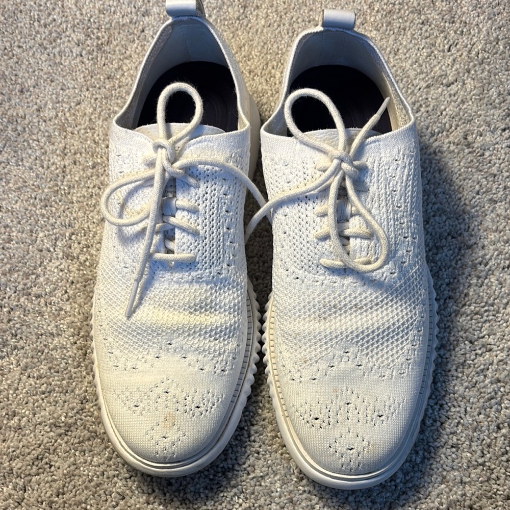 Men's White Knit Casual Shoes